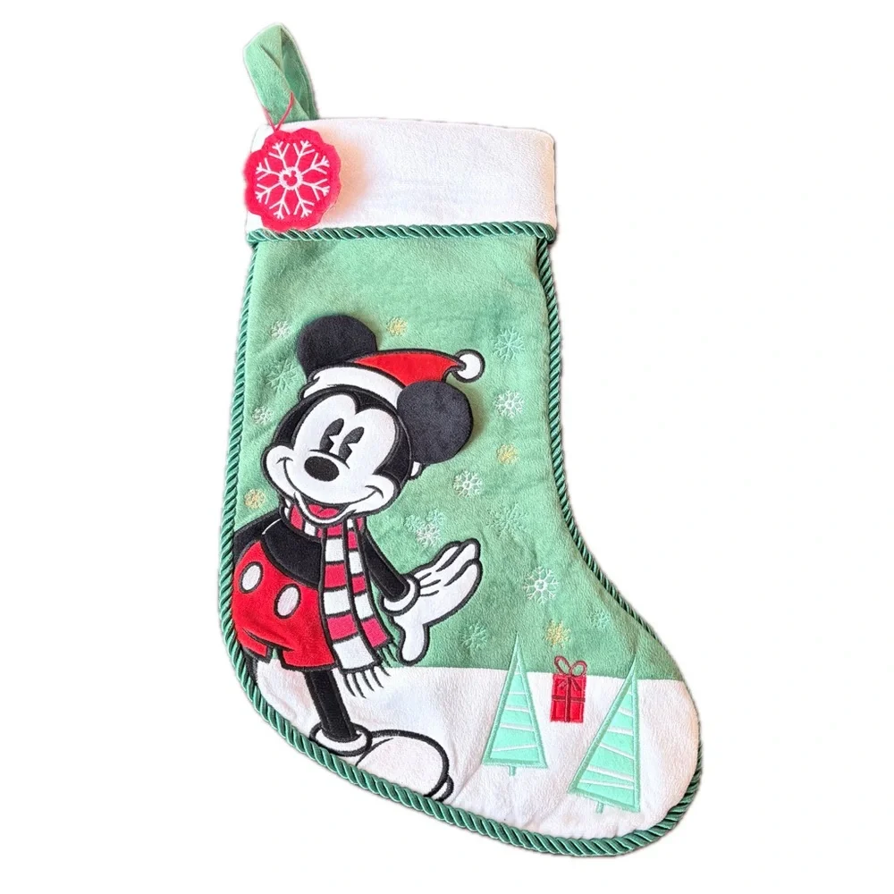 Disney Store Mickey Mouse Plush Christmas Stocking